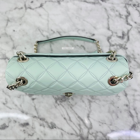 Kate Spade Natalia Quilted Leather Medium Flap Chain Shoulder Bag Crossbody - Picture 4 of 10